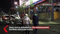 Risma Sidak Masker dan Bubarkan Kerumunan Warga di Surabaya