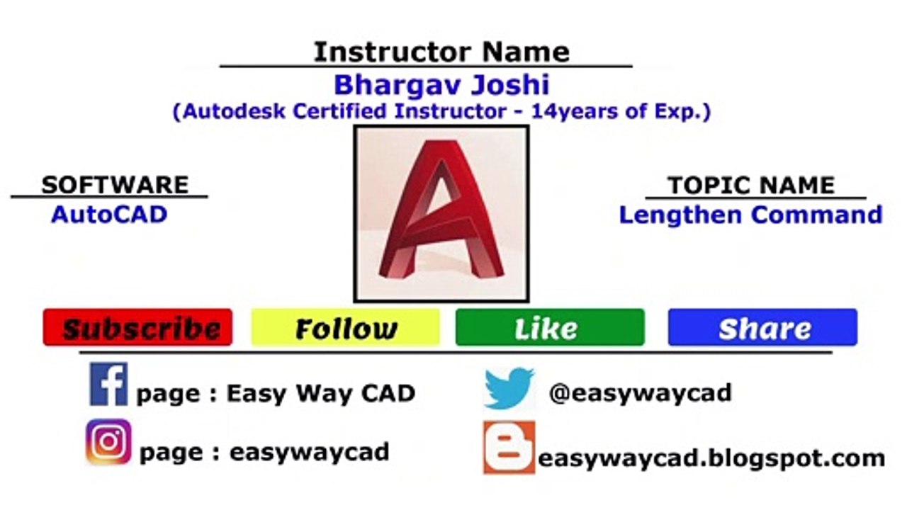 How to Change Length of Line,Arc & Elliptical Arc using Lengthen Command?