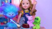 Baby Doll Cooking Cake for Friends in Doll Kitchen by Play Toys!