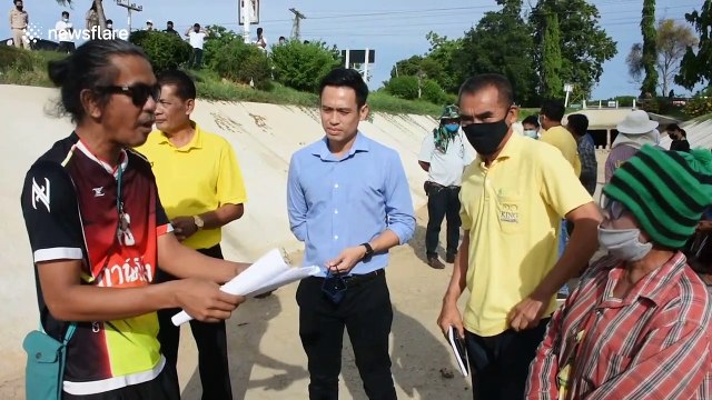 Struggling farmers protest as reservoirs run dry due to drought