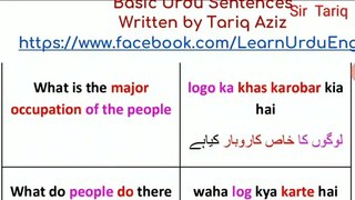 Day 13 Urdu Sentences ~ Learn Urdu through English