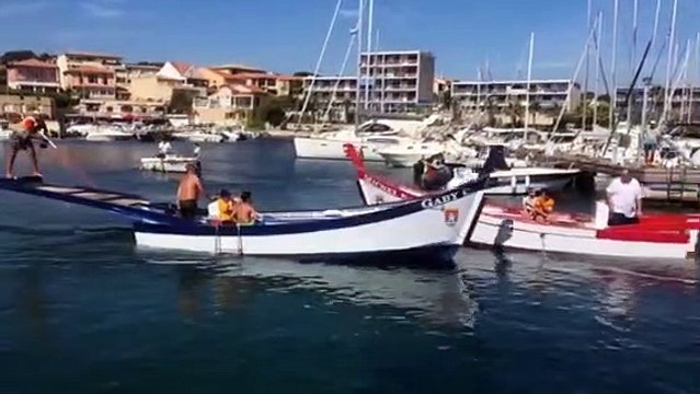 Les jouteurs martégaux en démonstration à Sausset les Pins