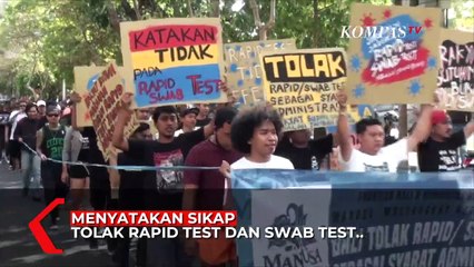 Aksi Demo Tolak Rapid Test dan Swab Test di Bali