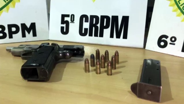 Pistola e munições são apreendidas no Alto Alegre