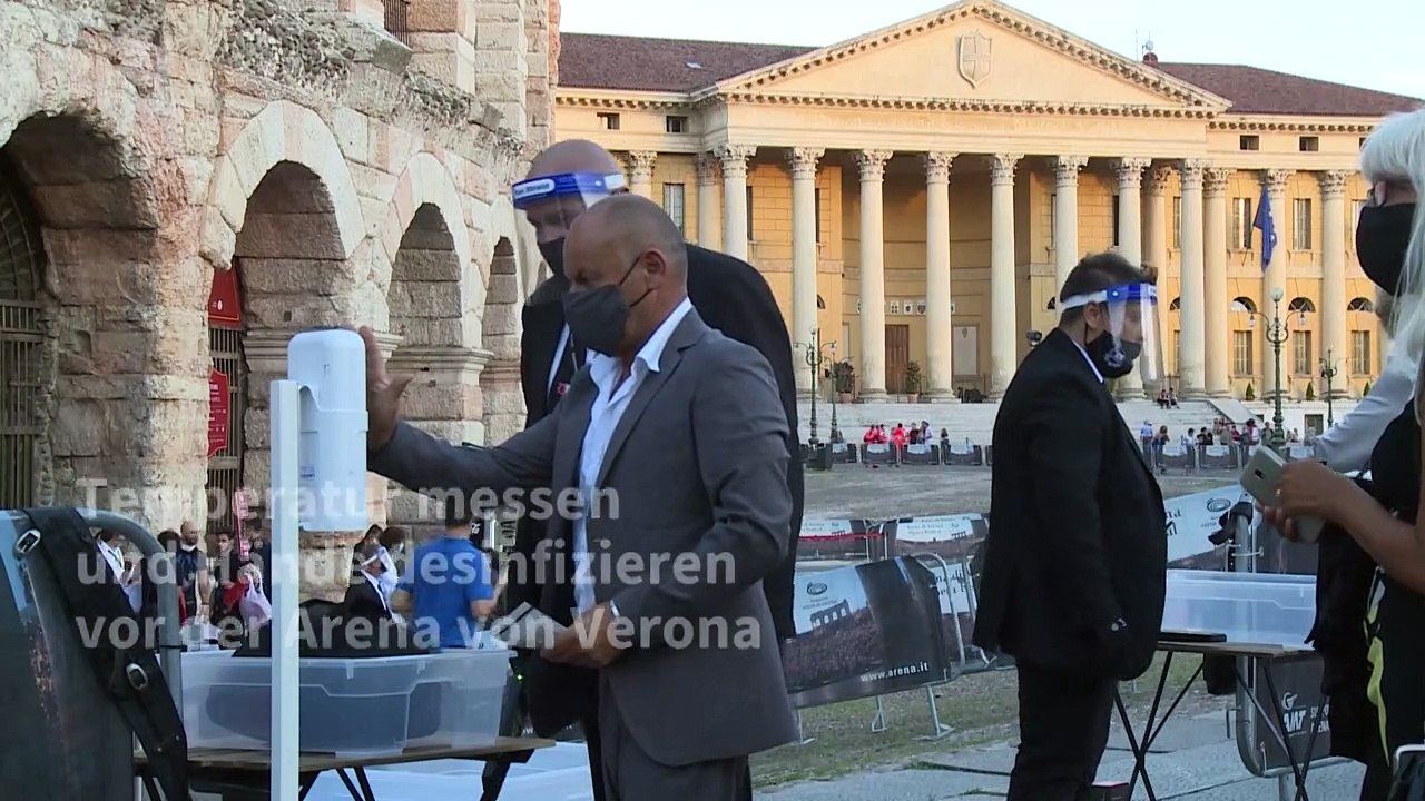 Corona-solidaritätskonzert in der arena von verona