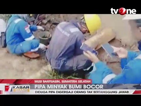 Pipa Minyak Bumi Bocor Digergaji Orang Tak Bertanggung Jawab