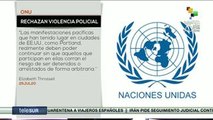ONU rechaza la represión contra manifestaciones antirracistas en EEUU