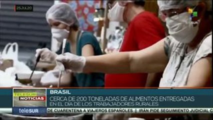 Brasil: MST distribuye 200 toneladas de alimentos