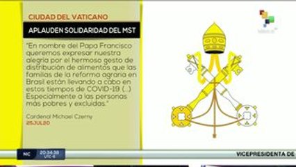 El papa Francisco agradeció la solidaridad del MST de Brasil