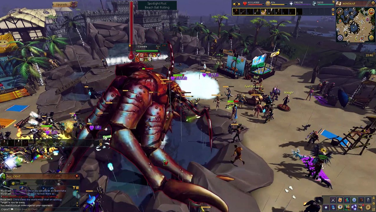 Runescape 3  Happy Hour on the beach Clawdia Epic fight