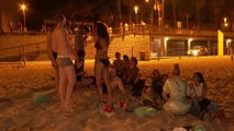 Las playas de Barcelona siguen siendo un escenario de botellones