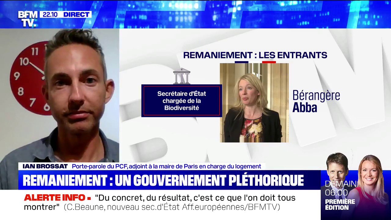 Ian Brossat (PCF) sur les secrétaires d'État: "On n'attend pas une évolution du casting mais du scénario"