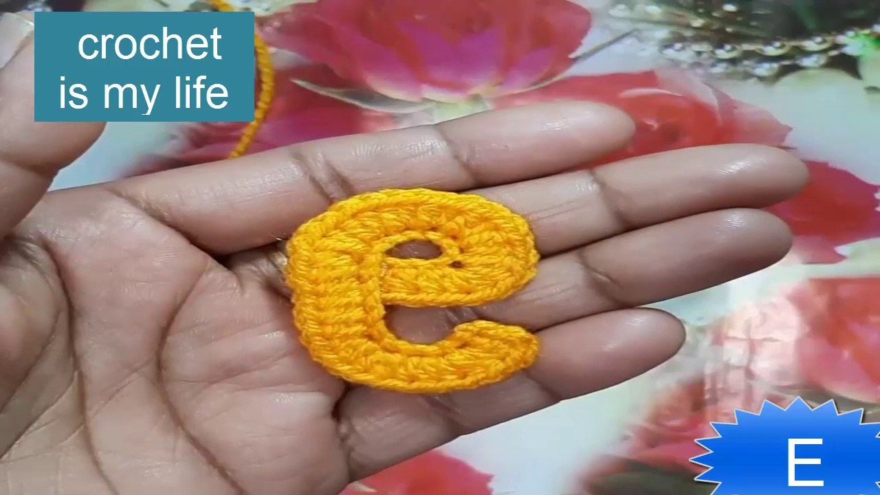 How To Crochet Amigurami Small Letter E -Tutorial-Hand Work-Embroidery Work