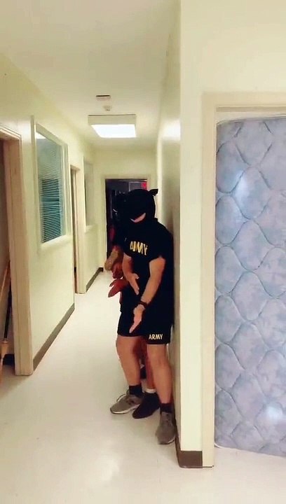 Human Battering Ram Breaches Barracks Door