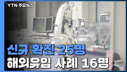 하루 신규 확진 25명...국내 발생 9명· 해외유입 16명 / YTN