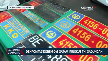 Denpom II/3 Korem 043 Garuda Hitam Lampung Ringkus TNI Gadungan