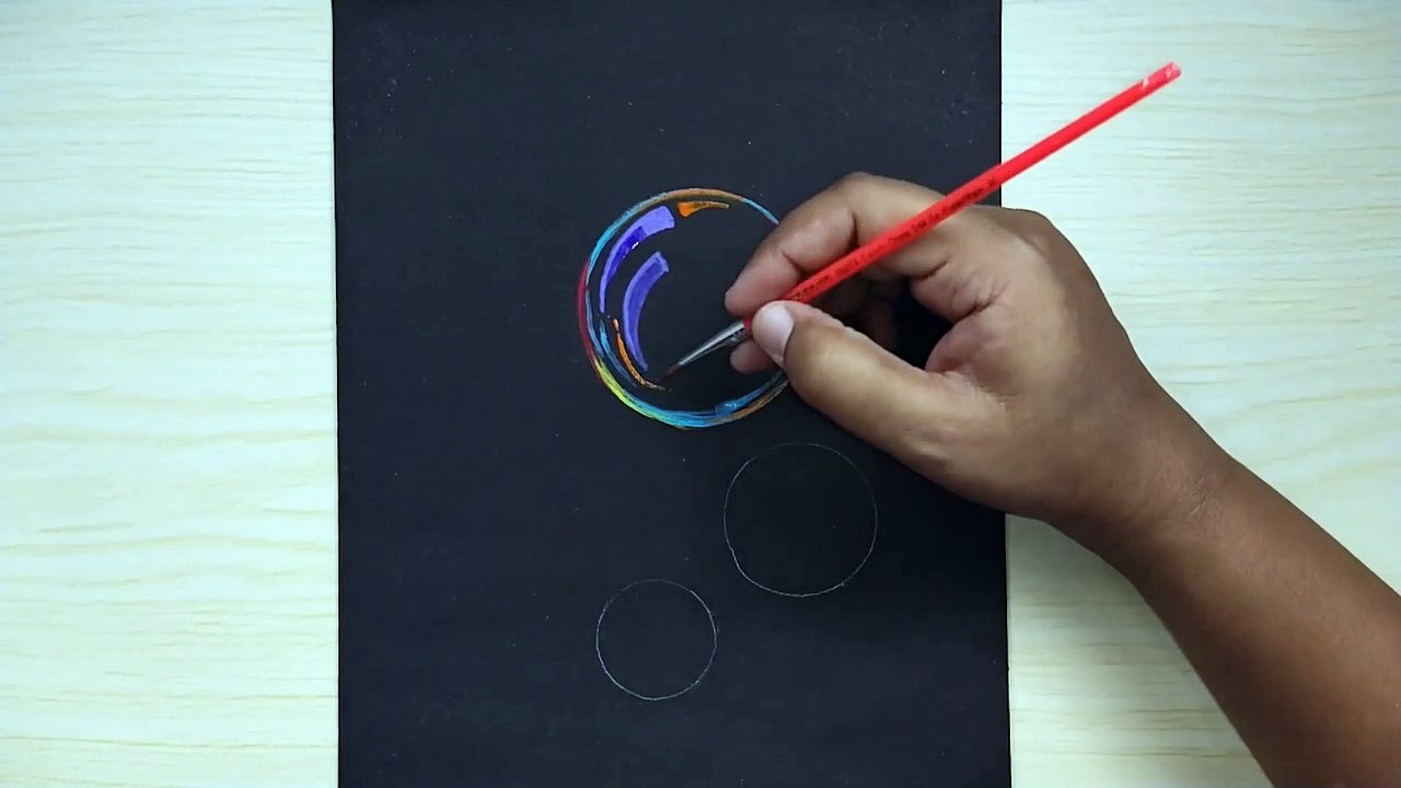 bubbles painting / acrylics on canvas