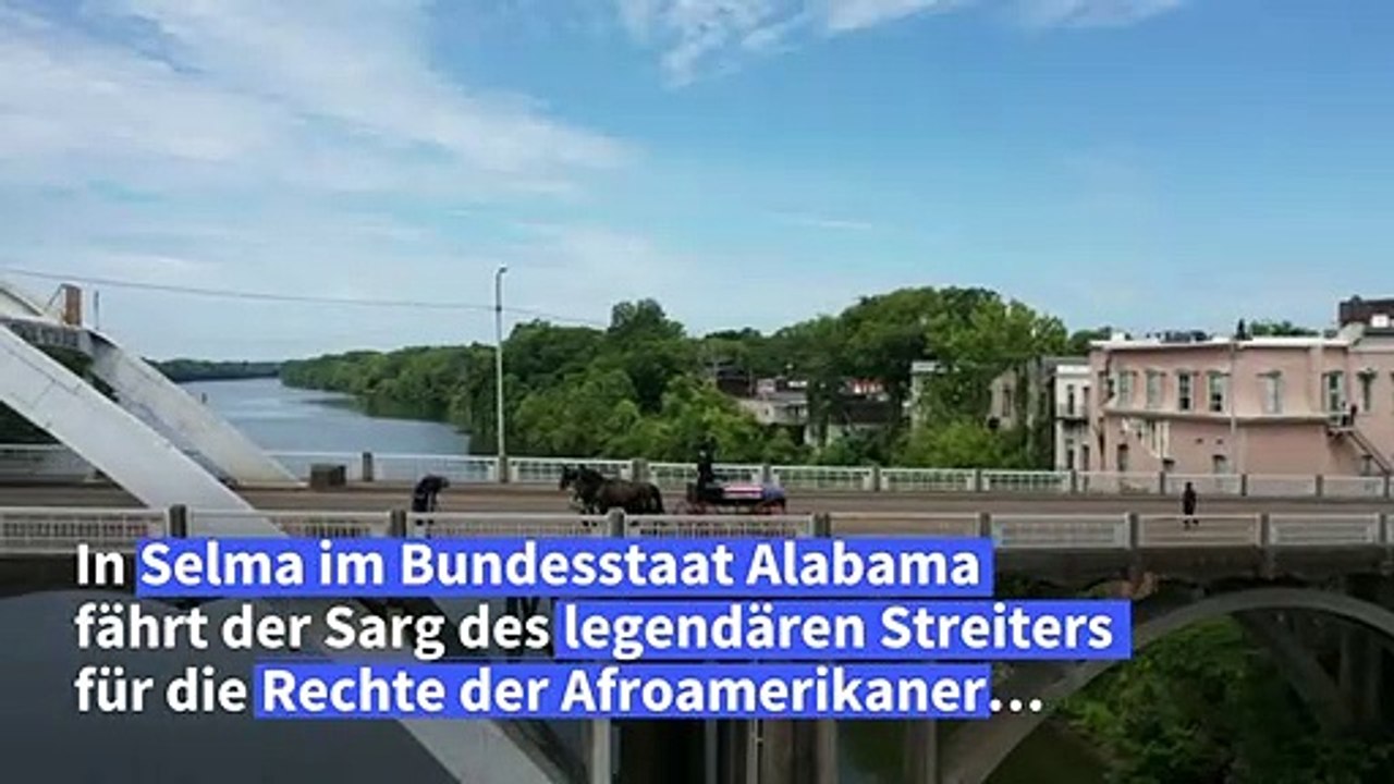 Symbolträchtige Prozession zu Ehren von US-Bürgerrechtler John Lewis