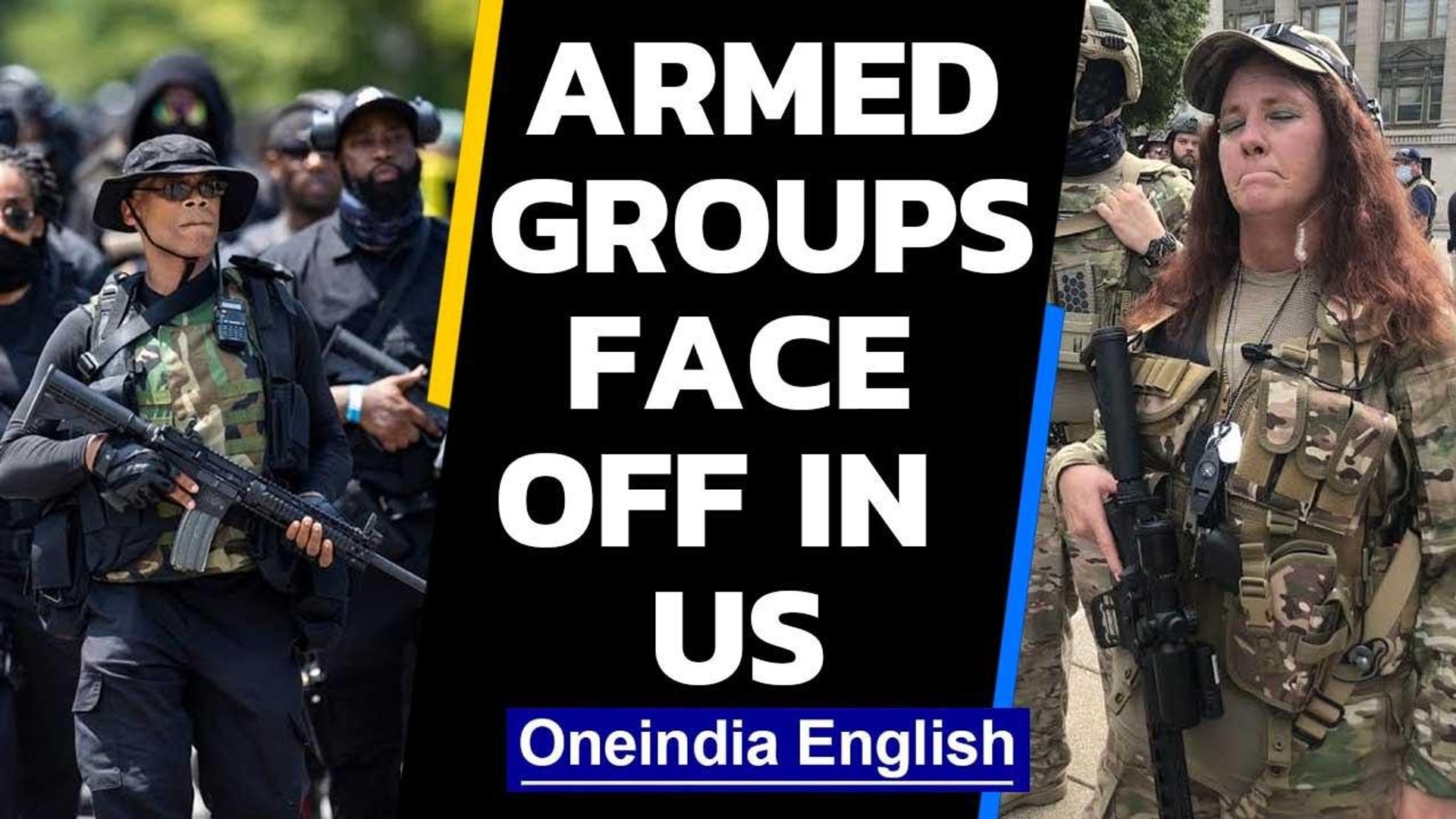 US militia groups face off in Louisville| Armed protesters in US | Oneindia News