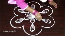 Creative kolam ,designs with 5 dots, - Indian rangoli designs, - Latest muggulu