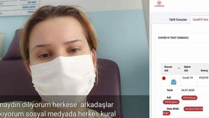 Testi pozitif çıktı sosyal medyadan uyardı