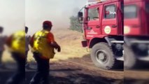 Siirt'te ağaçlık alanda yangın...Alevler yerleşim yerine sıçramadan söndürüldü