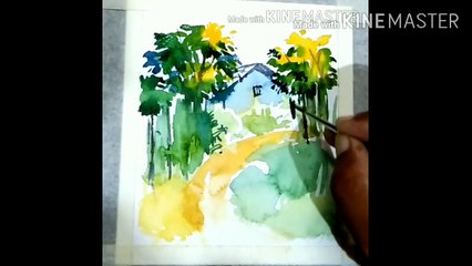 " LANDSCAPE " ( WATER COLOR PAINTING )