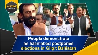 People demonstrate as Islamabad postpones elections in Gilgit Baltistan