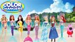 Barbie Color Changing Dolls Disney The Little Mermaid Sisters Ariel Anna Elsa Bubble Bath Pool Party