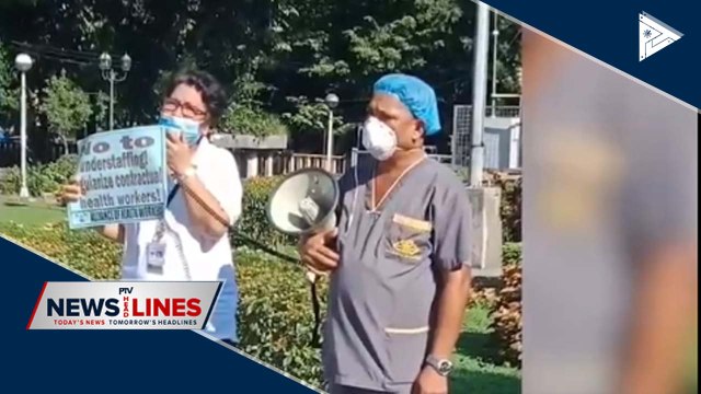 Health workers from various hospitals hold protests