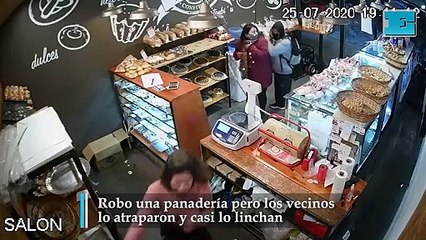 Robo una panadería pero los vecinos lo atraparon
