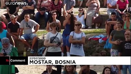 Extreme bridge diving goes ahead in Bosnia despite COVID-19 pandemic