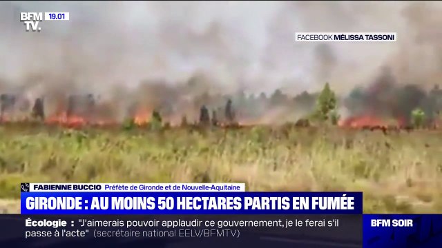 Feu en Gironde: la préfète Fabienne Buccio annonce que 200 hectares ont déjà brûlés et le feu n'est pas encore circonscrit
