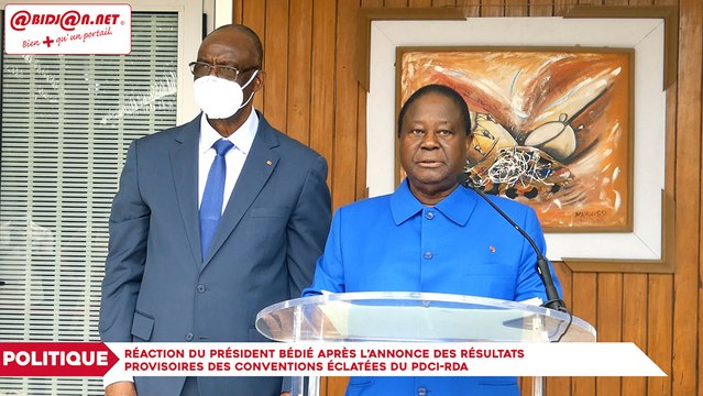 Réaction du président Bédié après l’annonce des résultats provisoires des conventions éclatées du PDCI-RDA