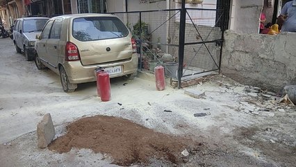 अग्निरोधक सिलेण्डर फटने से युवक की मौत