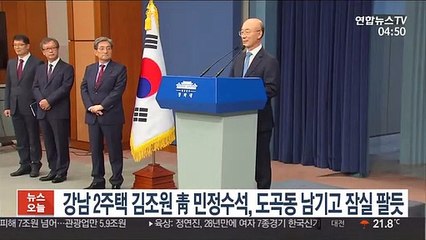 강남 2주택 김조원 靑 민정수석, 도곡동 남기고 잠실 팔듯