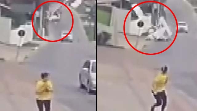 Uçak karayoluna düştü! Şans eseri faciadan dönüldü