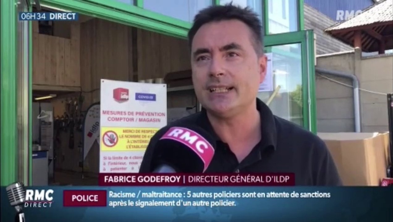 La gestion des masques par le Groupe IDLP explications avec Fabrice GODEFROY - RMC Découverte - 28.07.2020