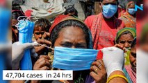 With 47,704 fresh cases, India's COVID-19 tally crosses 14.83 lakh