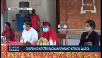 Gubernur Koster Bagikan Sembako Kepada Warga