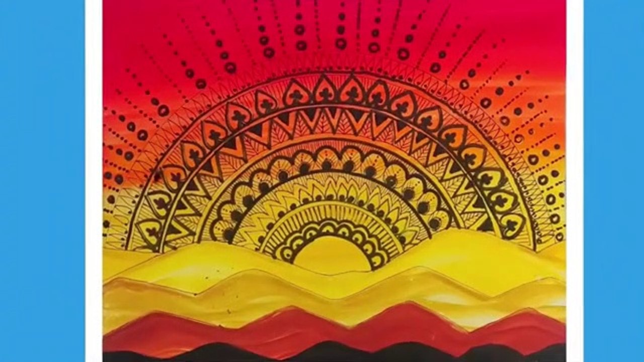 How to draw easy and beautiful mandala art for beginners step by step __ Pallavi