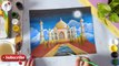 How to draw Taj Mahal painting_ easy and beautiful monument painting __ Pallavi