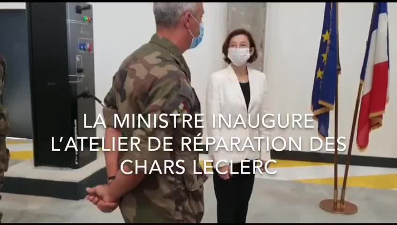 La ministre inaugure l'atelier de réparation des chars Leclerc
