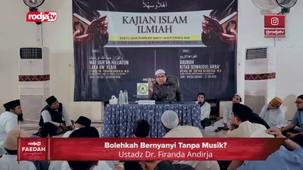 Ustadz Firanda Andirja: Apakah Boleh Bernyanyi Tanpa Musik?