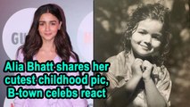 Alia Bhatt shares her cutest childhood pic, B-town celebs react