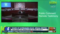 Board of Supervisors holds special meeting to discuss ice operations in Kern County