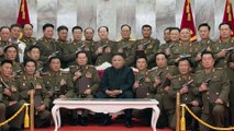 North Korean leader Kim Jong-un gives pistols to generals on anniversary of war armistice