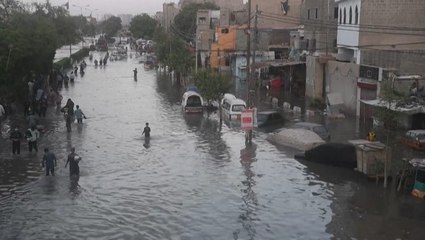 Monsoon rains flood city streets