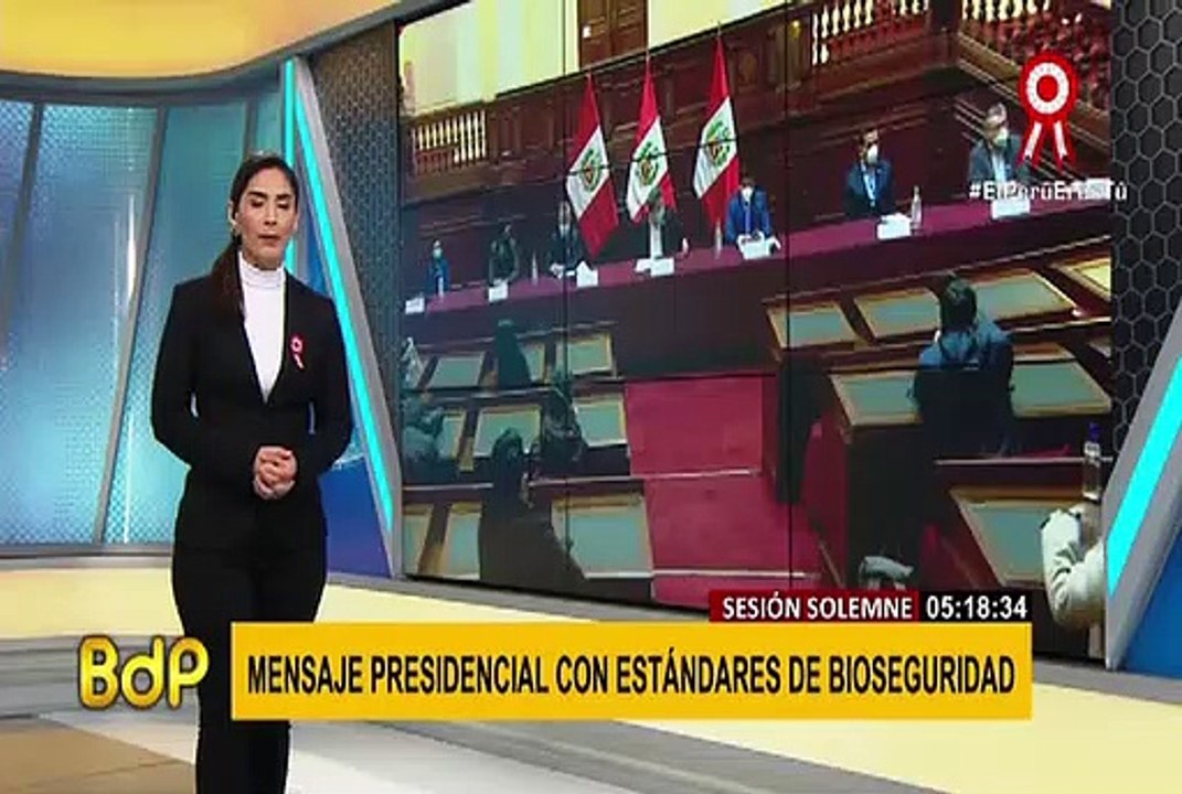Congreso: aseguran que sesión solemne cumplirá con estándares de bioseguridad