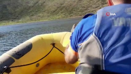 Gölete düşen kuzunun imdadına AFAD ekipleri yetişti